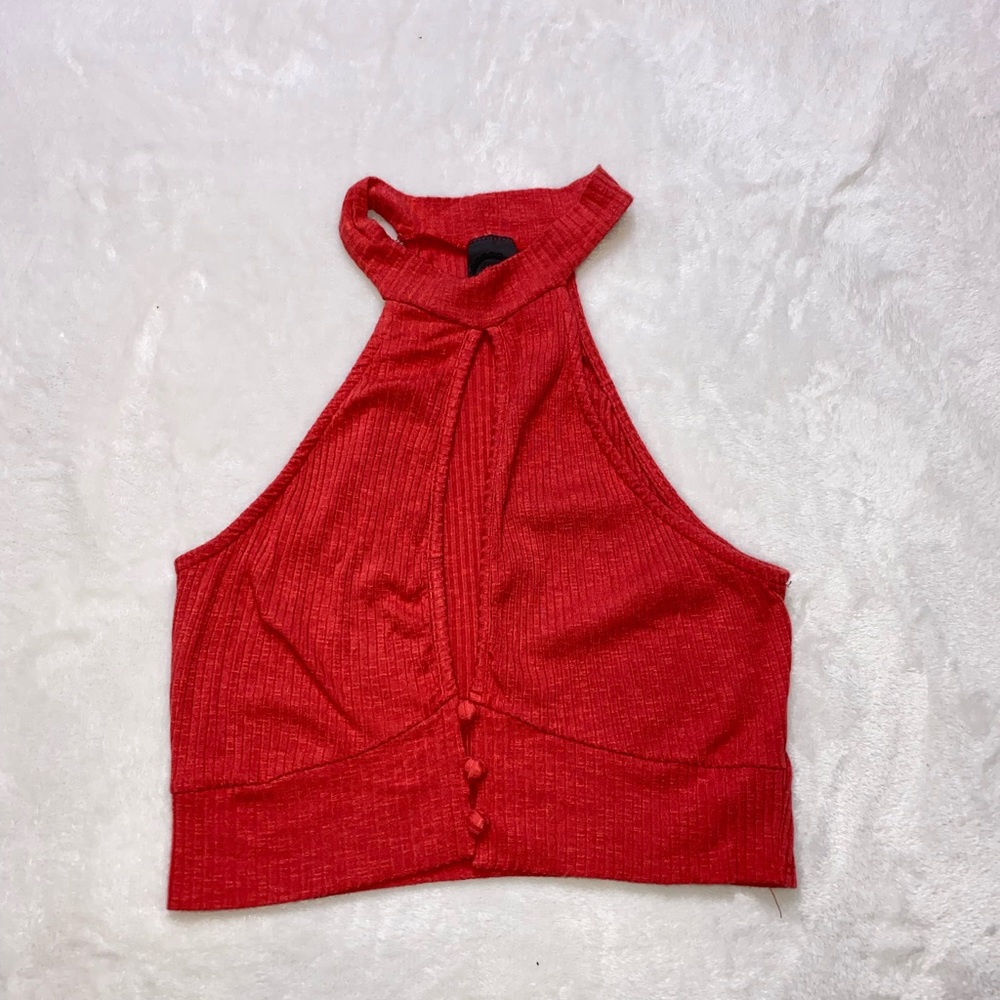May Pink- Sexy burnt orange crop top